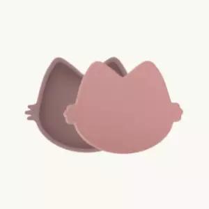 블루마마 실리콘 시리얼 볼 뚜껑 유아식기 세트 핑크 BNA