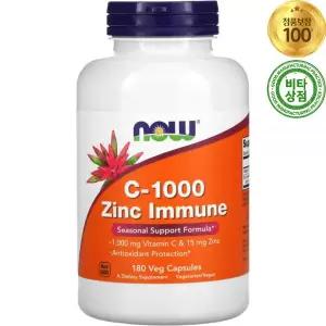 나우푸드 C-1000 아연 징크 Zinc Immune 이뮨 180정 비건