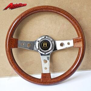 JDM 14인치 클래식 우드 스타일 스티어링 휠  딥 디쉬 스포츠 튜닝