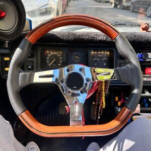 JDM 클래식 D형 스티어링 휠  14인치 우드 스타일 스포츠