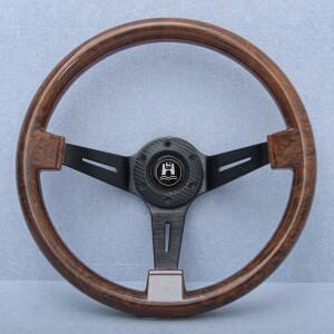 14인치 클래식 우드 스타일 스티어링 휠 유니버셜 JDM 딥 디쉬 스포츠