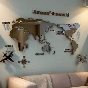 세계지도벽지 특대 벽장식 세계지도 아이방 아크릴 영문