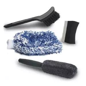 휠타이어 전용 세척솔 먼지제거 광택유지 차량관리 필수 도구 4종 구성품