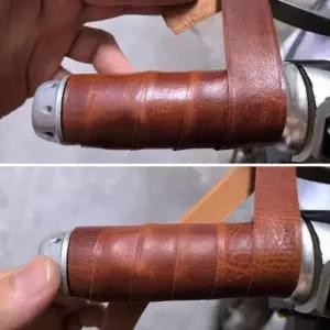 오토바이 핸들튜닝 가죽 1개 사발이 뒷면