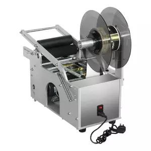 스티커 부착기 캔 반자동 라벨링기 라벨러 용기 원형 봉인씰