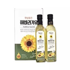 웰크리 햇살품은 해바라기유 500ml 2P 식용유 해바라기씨유 해바라기씨오일