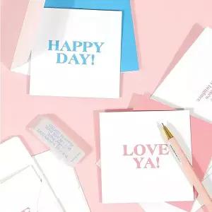 심플한 레터링 카드 세트 2P 생일초대 편지지 초대장 축하편지지