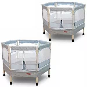 MD정품/어린이/안전망/트램펄린/코지 토이원 육각형 트램폴린 아쿠아 그레이 2EA/유아/토이원/실내놀이기구/방방이/정육각/실내놀이기구