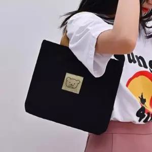 곰돌이 무늬 캔버스 미니 곰인형 토트백 에코 숄더백 크로스백 드링크백 미니가방