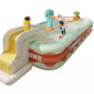 간이수영장 미끄럼틀 개틀링물총 이동식 차양막 야외 전원주택 풀장