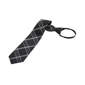 [오스틴리드]네이비 체크 슬림 자동타이-A5TK2310274C