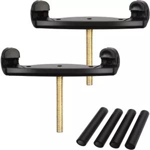 LMS 유니버설 엑스트라 롱 포크 바이올린 숄더레스트 4/4 3/4 풀 사이즈 비올라 피들 피트 1.5인치(블랙)