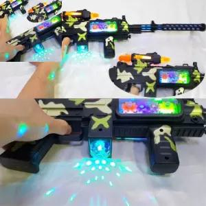 한챠 어린이장난감 소리발광총 실내놀이 전자광선 사운드건 전자총 돌격총 기관총