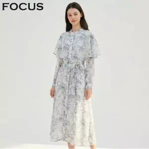 [포커스] 페미닌 케이프 벨트셋 원피스_VF6S1OP3141