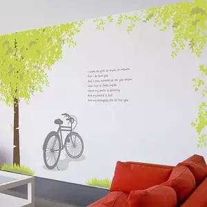 시트지 추억속풍경SET 포인트그래픽스티커 인테리어소품 DIY 아이방 장식 창문 리폼 데코 벽장식