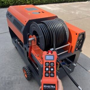 AMJET 디젤 고압 세척기 대유량 막힌 제트 파이프 오일 128리터 분당 청소기 하수구 청소