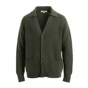 MARGARET HOWELL MHL COLLARED CARDIGAN - DARK OLIVE MHKN0509A24KLF DKV) MHL 칼라 가디건)