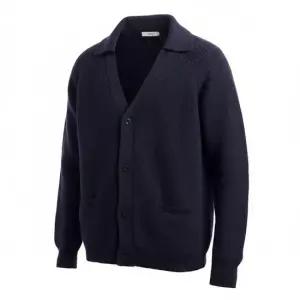 MARGARET HOWELL MHL COLLARED CARDIGAN - INK MHKN0509A24KLF INK) MHL 칼라 가디건)