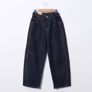 [다잇템] 여성 와이드핏 와이드팬츠 자수 신축성 생지 청바지
