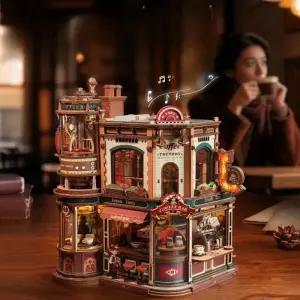 로보타임 커피공장 오르골 나무 조립 키트 EAB02 취미 수집