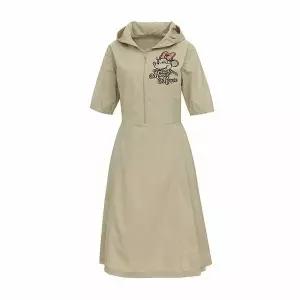 [하프클럽/디즈니골프]여성 후드 반집업 A라인 반팔 원피스 티셔츠 DO1LTO011