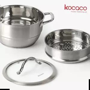 찜통 코카코 IH찜기 2단 찜냄비 양수 찜솥 3중바닥 올스텐냄비 22cm 24cm