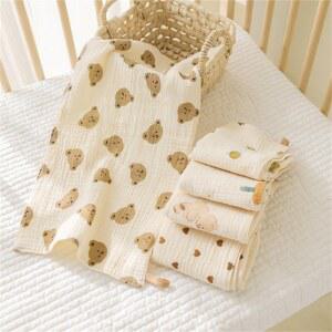 코튼 모슬린 페이스 타올 Washcloth Items Bibs 트림 침 핸드 긴 흘리는 천 타올을위한