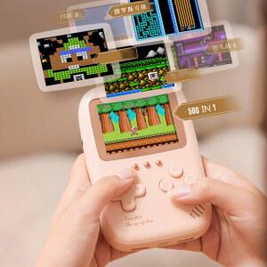 옛날 추억의 휴대용 미니 고전게임기 레트로 오락기 초등학생 가정용 보조배터리 콘솔 겸용