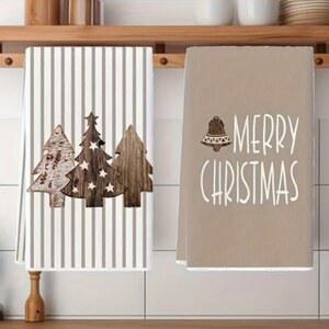 크리스마스 테마의 모던한 가정용 수세미 재사용 색이 티 없고 건조에 않으며 부드럽고 사용 천 바래지 흡수성이 세척 플레이스매트 및 타월 보풀이 행주 간편 가정용품 뛰어난 가능 건조 청소