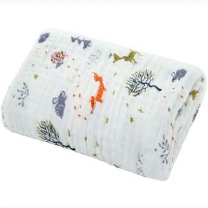 목욕 수건 모슬린 천 코튼 105x105cm 담요 가운 거즈