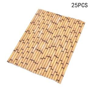 25개 종이 빨대 대나무 하와이 정글 열대