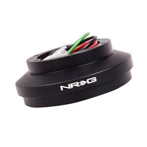 NRG 이노베이션스 NRG-SRK-174H 스티어링 휠 퀵 릴리스 숏 허브 어댑터, 6x70mm 볼트 패턴, 경적 및 턴 시그널 유지, 포드 머스탱 83-93/89-92 레인저, 블랙 바디와 호환 가능