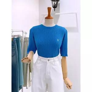 갤러리아 [레코브]클래식 케이블 반팔니트(LC61F3KN508X)