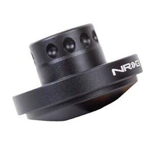 NRG 이노베이션스 NRG-SRK-RZRLH 스티어링 휠 퀵 릴리스 쇼트 척추 허브 어댑터, 6x70mm 볼트 패턴, 경적 및 턴 시그널 유지, 블랙 바디