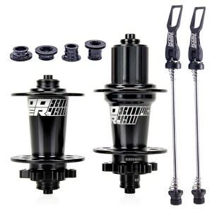 쿠저 XM490 허브 세트 32홀, MTB 마운틴 바이크 퀵 릴리스 디스크 브레이크 교체 시마노 8-11 스피드 및 SRAM 8-10 스피드, 5x100+5x135용 베스트파츠컴