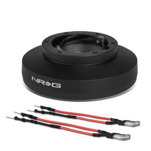 NRG 이노베이션스 NRG-SRK-195H 레이싱 스타일 스티어링 휠 퀵 릴리스 쇼트 허브 어댑터, 6 X 70mm 볼트 패턴, 블랙 바디