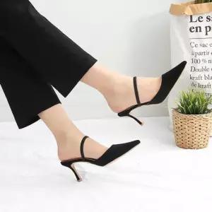 슬림 스트랩 포인트 스틸레토 라인 미들굽 데일리 뮬 힐 라스트 6SS 스트랩힐 뮬힐 미들힐