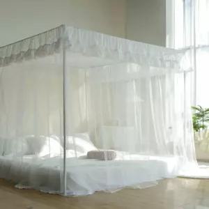 캐노피 침대 공주 쉬폰 원형 모기장 레이스 커튼 북유럽 여아방 텐트형