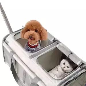 중형견이동가방 소프트켄넬 고양이캐리어 중형견 회색 통기성 케이지 켄넬