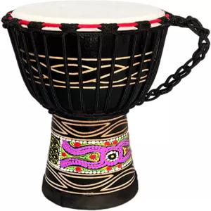 보리얌 젬베 드럼 전문 수작업 조각 염소 가죽 헤드 서아프리카 스타일 탬버린 봉고 퍼커션(블랙 클라우드)
