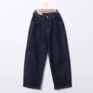 [다잇템] 여성 와이드핏 와이드팬츠 자수 신축성 생지 청바지_24482464_588872