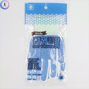 작업 화이트 미끄럼방지 손바닥 파란 도트엠보싱 운전 코팅장갑 M 5개 노가다