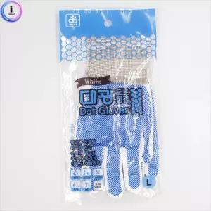 작업 미끄럼방지 손바닥 파란 도트엠보싱 화이트 운전 코팅장갑 L 5개 그립좋은