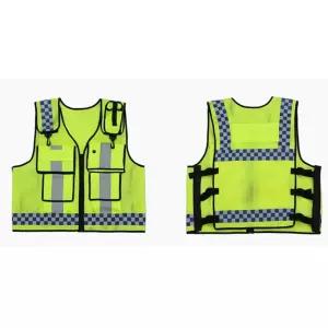 건물 야간순찰 경비 무전포켓 버클고리 야광 반사 망사 안전 조끼 여름야외작업