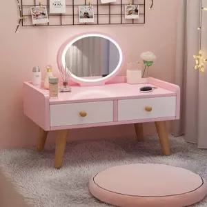좌식화장대 미니 수납 낮은 유럽풍 화장대 수납형 테이블