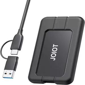 JOIOT 512G 휴대용 SSD 최대 2000MB/s USB-C USB 3.2세대 2x2 외장 SSD(보호 케이스 충격 방지 타입-C