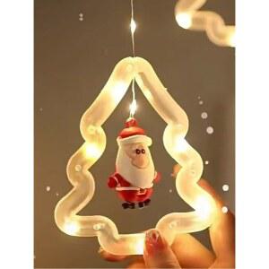 크리스마스토퍼 산타 화환 조명 모자 케이크 눈사람 스타일 크리스마스 리스 케이크번팅 A1