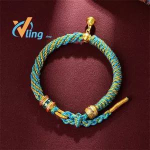 티베트 손 밧줄 여섯 문자 만트라 화려한 밧줄 수동 짠 붉은 여성의 황도대 장식 남성의 티베트 스타일