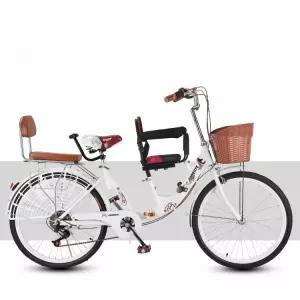 가족 자전거 2인용 접이식 폴딩 친자 바이크 동승 함께타기 어린이