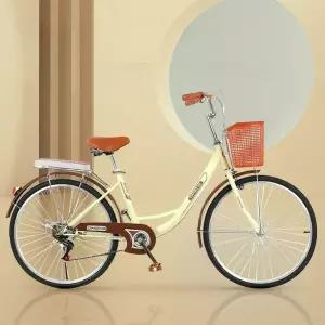 출퇴근 자전거 클래식 여성용 레트로 경량 중학생 바이크 산책용 시티